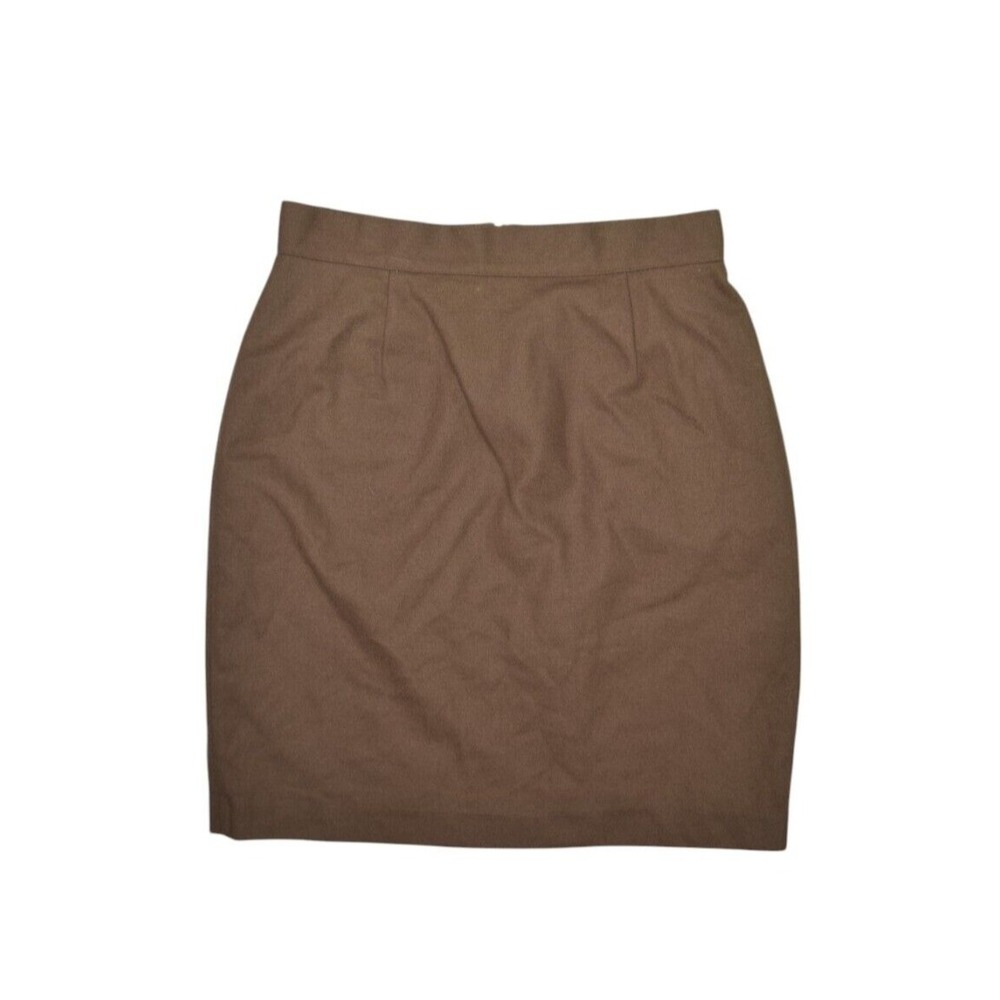 United Colors of Benetton Skirt Womens 44 28" Brown Wool Mini Lined Made Italy